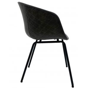 2 Sillones missouri, metal, similpiel negra - 2 unidades