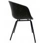 2 Sillones missouri, metal, similpiel negra - 2 unidades