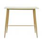 Mesa alta gobbi, metal, blanca, 120 x 60 cms
