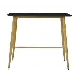 Mesa alta gobbi, metal, negra, 120 x 60 cms