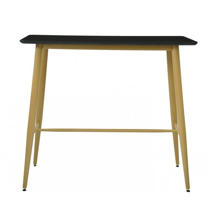 Mesa alta gobbi, metal, negra, 120 x 60 cms