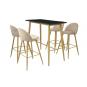 Mesa alta gobbi, metal, negra, 120 x 60 cms