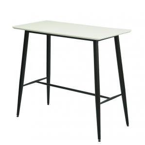 Mesa alta nitra, metal, tapa blanca, 120 x 60 cms