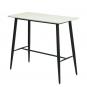 Mesa alta nitra, metal, tapa blanca, 120 x 60 cms