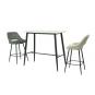Mesa alta nitra, metal, tapa blanca, 120 x 60 cms