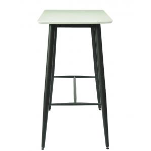 Mesa alta nitra, metal, tapa blanca, 120 x 60 cms