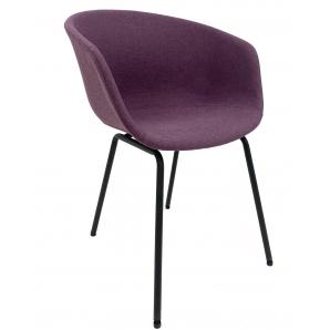 2 Sillones kiel, metal, tapizado tejido rosa - 2 unidades