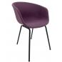 2 Sillones kiel, metal, tapizado tejido rosa - 2 unidades