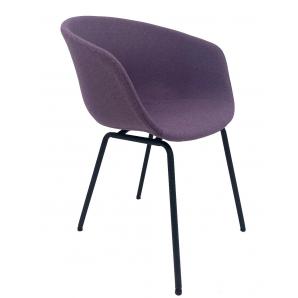 2 Sillones kiel, metal, tapizado tejido rosa - 2 unidades