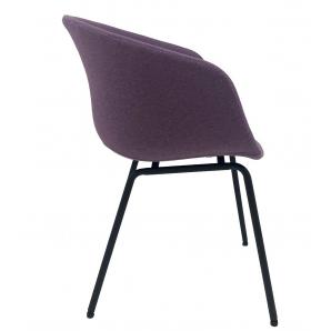 2 Sillones kiel, metal, tapizado tejido rosa - 2 unidades