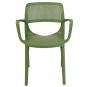 4 Sillones verdi, apilable, polipropileno verde - 4 unidades