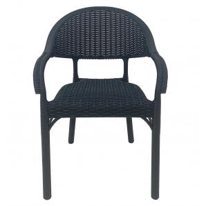4 Sillones rick, apilable, polipropileno antracita - 4 unidades
