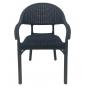 4 Sillones rick, apilable, polipropileno antracita - 4 unidades