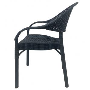 4 Sillones rick, apilable, polipropileno antracita - 4 unidades