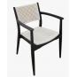4 Sillones milton, apilable, polipropileno antracita y blanco - 4 unidades