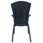 4 Sillones nestor, apilable, polipropileno antracita - 4 unidades
