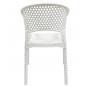 4 Sillones calvin, apilable, polipropileno blanco - 4 unidades