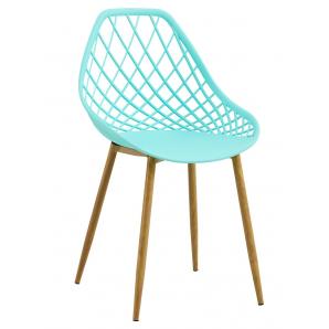 4 Sillas strauss, metal, polipropileno verde pastel - 4 unidades