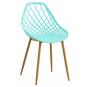 4 Sillas strauss, metal, polipropileno verde pastel - 4 unidades