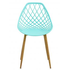 4 Sillas strauss, metal, polipropileno verde pastel - 4 unidades