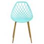 4 Sillas strauss, metal, polipropileno verde pastel - 4 unidades