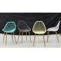 4 Sillas strauss, metal, polipropileno verde pastel - 4 unidades