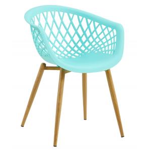 4 Sillones strauss, metal, polipropileno verde pastel - 4 unidades