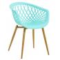 4 Sillones strauss, metal, polipropileno verde pastel - 4 unidades
