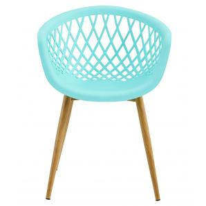 4 Sillones strauss, metal, polipropileno verde pastel - 4 unidades