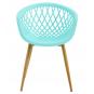 4 Sillones strauss, metal, polipropileno verde pastel - 4 unidades