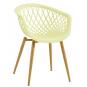 4 Sillones strauss, metal, polipropileno amarillo pastel - 4 unidades
