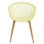 4 Sillones strauss, metal, polipropileno amarillo pastel - 4 unidades