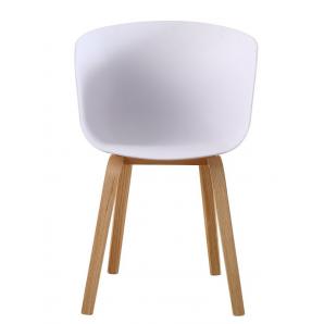 4 Sillones awak, madera curvada, polipropileno blanco - 4 unidades