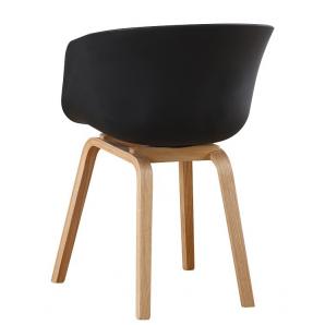 4 Sillones awak, madera curvada, polipropileno negro - 4 unidades