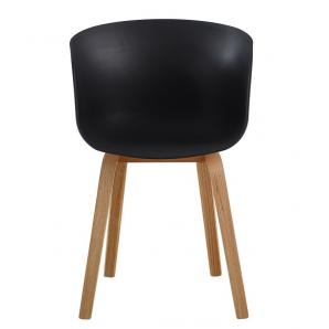 4 Sillones awak, madera curvada, polipropileno negro - 4 unidades