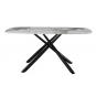 Mesa jazz, metal negro, tapa de cristal templado, 160x90 cms