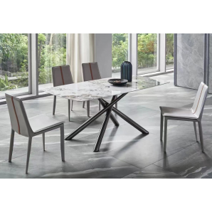 Mesa jazz, metal negro, tapa de cristal templado, 160x90 cms