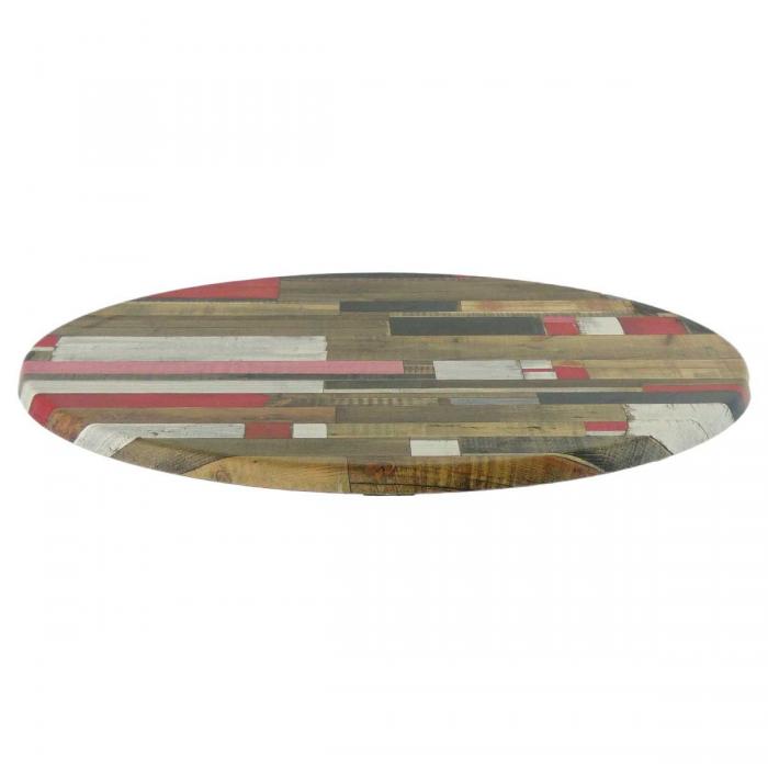 2 Tableros de mesa werzalit-sm, kbana red 271, 70 cms de diámetro*. - 2 unidades