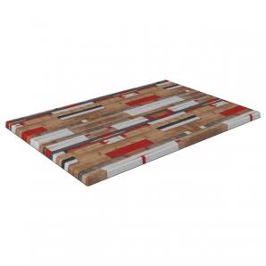 2 Tableros de mesa werzalit-sm, kbana red 271, 120 x 80 cms* - 2 unidades