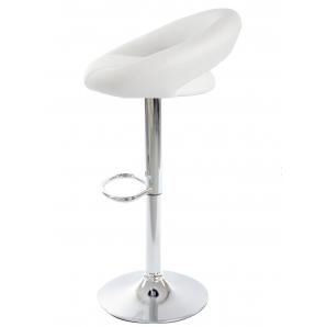2 Taburetes luxus new (m), cromado, similpiel blanca - 2 unidades
