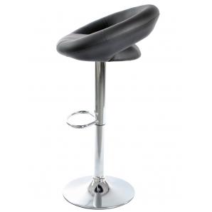 2 Taburetes luxus new (m), cromado, similpiel negra - 2 unidades