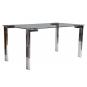 Mesa lainey 140 (m), cromada, cristal, 140x80 cms