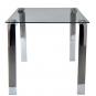 Mesa lainey 140 (m), cromada, cristal, 140x80 cms
