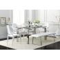Mesa lainey 140 (m), cromada, cristal, 140x80 cms