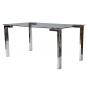 Mesa lainey 160 (m), cromada, cristal, 160x90 cms