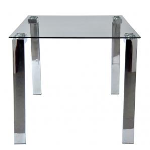 Mesa lainey 160 (m), cromada, cristal, 160x90 cms