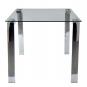 Mesa lainey 160 (m), cromada, cristal, 160x90 cms