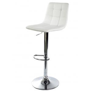 2 Taburetes deseo new (m), cromado, similpiel blanca - 2 unidades