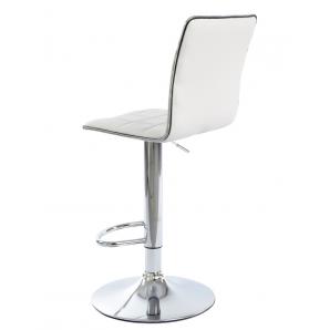 2 Taburetes cubus ( m ), cromado, similpiel blanca - 2 unidades