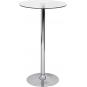 Mesa alta bernie (su), cromada, cristal templado, 60 cms de diámetro